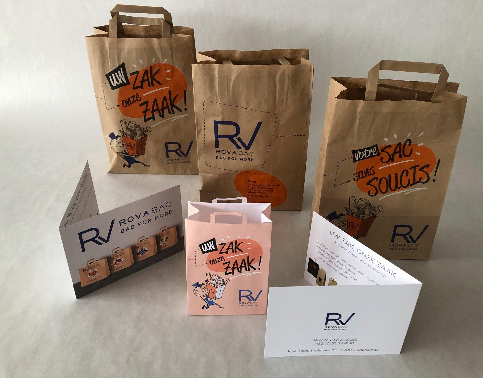 Rovasac uw zak onze zaak papieren zakken en kaartje